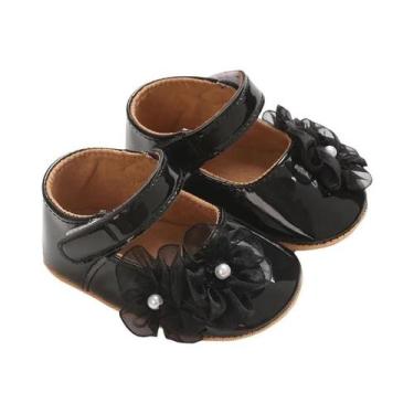 Imagem de Sapatos De Princesa Macios Para Bebê Menina Com Decoração De Pérola E 