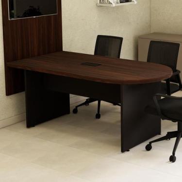 Imagem de Mesa de Reunião 1,80m para 5 Pessoas c/ 1 Caixa de Tomadas Canto Esque
