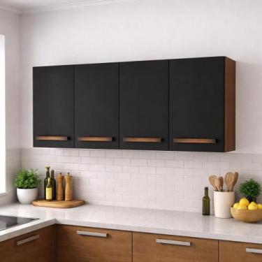 Imagem de Aéreo 118cm Mara 4 Portas - Savana/Preto - NEW HAUS