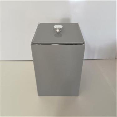 Imagem de lixeira esconde sacola premium luxo lavabo acrílica 5,5L - Fábrica de 