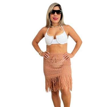 Imagem de Saia de Praia Saida de Praia Franjinha Midi - anna, Rose, Único