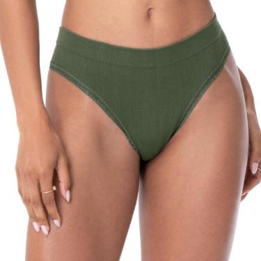 Imagem de Calcinha Biquíni Jacquard sem Costura Alcaparra Zee Rucci, M