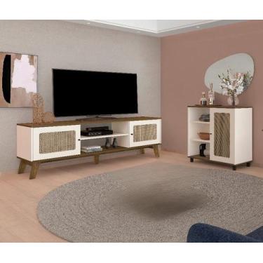 Imagem de Conjunto Sala Charlotte: Rack 4524 + Buffet 4520 - Artely