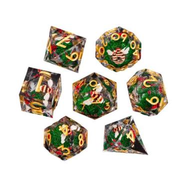 Imagem de Conjunto De Dados De Resina Dungeons And Dragons Com Bordas Afiadas Po