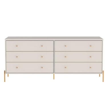 Imagem de Cômoda 6 Gavetas Jasper Branco 182 Cm