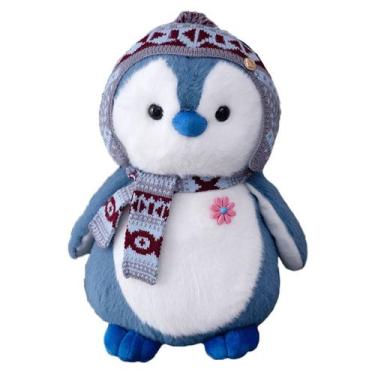 Imagem de Boneca de brinquedo de pelúcia Blue Penguin Cartoon Lovely Girl 20cm -