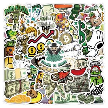 Imagem de Lote de adesivos: 50 peças de vinil impermeável para laptop e skate - 