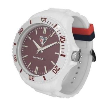 Imagem de Relógio São Paulo FC Oficial Masculino Branco SPFC-001-2-Masculino