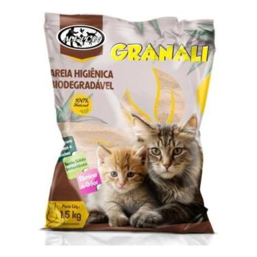 Imagem de Areia Higiênica Biodegradável Granali 1,5kg Ali-plan