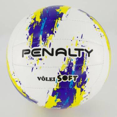 Imagem de Bola de Vôlei Penalty Soft XXIII Branca e Azul, Único
