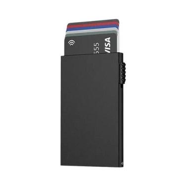 Imagem de Carteira Inteligente Masculina Slim Com Proteção RFID Para Cartões De 