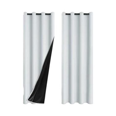 Imagem de Cortinas Blackout 2 Peças Modernas Lisas Para Quarto, Sala De Estar, S