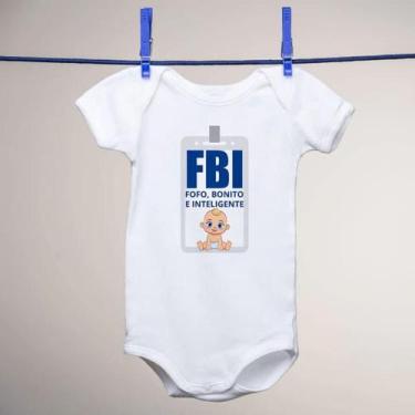 Imagem de Body Baby Manga Curta - FBI  -Unissex - Tamanho Único - Lojas Áurea, G