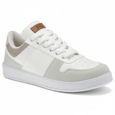 Imagem de Tênis Feminino Casual Confortável com Recortes Colorido Original Lóris 7802 (Areia, BR, Adulto, Numérico, 38)