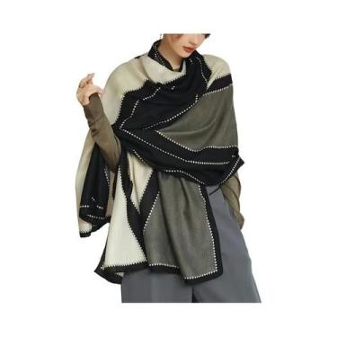 Imagem de Cachecol Feminino De Inverno Quente Com Borlas De Algodão, Pashmina Li