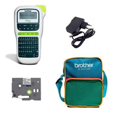 Imagem de Rotulador Brother Pt-h110wt + Fonte + Fita Tze231 Gen + Bag Color