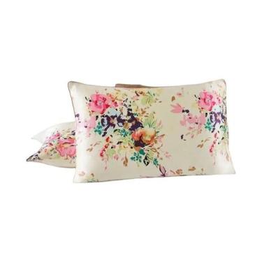 Imagem de Conjunto De 2 Fronhas De Cetim Com Toque De Seda, Zíper Oculto, Capas 