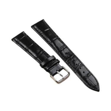 Imagem de Pulseira De Relógio De Couro Com Padrão De Crocodilo Unissex, Pulseira