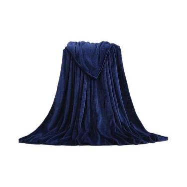 Imagem de Cobertor De Flanela Coral Azul E Rosa, Macio, Quente E Fino, Cobertura