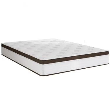 Imagem de Colchão Ortopédico Casal Noah Molas Ensacadas D26 138x188x30cm Branco Marrom Portobel