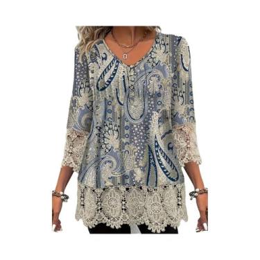 Imagem de Camiseta Casual Elegante De Manga Longa plus Size Para Mulheres, Moda 