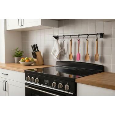 Imagem de Barra Utensílios organizador Para cozinha 5 ganchos Swing - DElfos Dec