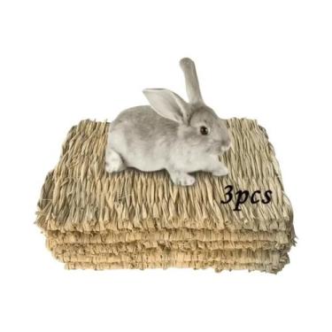 Imagem de Tapete Artesanal De Grama Trançada Para Hamster, Porquinho-da-Índia, N