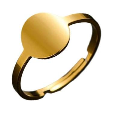 Imagem de Anel De Dedo Minimalista Geométrico Em Aço Inoxidável Para Mulheres, A