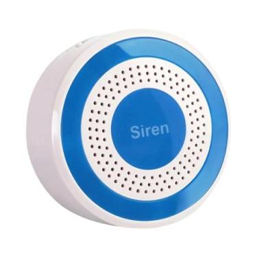 Imagem de Sensor De Alarme Sem Fio Com Sirene E Luz Estroboscópica 85dB 433MHz P