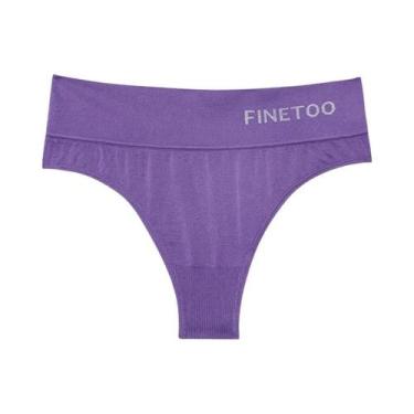 Imagem de Calcinhas Sem Costura Para Mulheres, Tanga Macia De Cintura Média, Tam