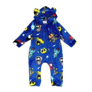 Imagem de Macacão Fleece Estampado 4 ao 10 - Fofotinhos, M72, Galáxia azul, 6