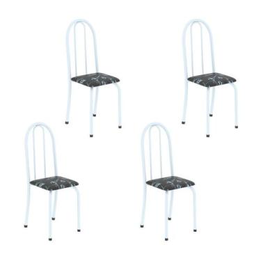 Imagem de Kit 4 Cadeiras Tubular 96x36x41 Cm Iris B - Soma Móveis