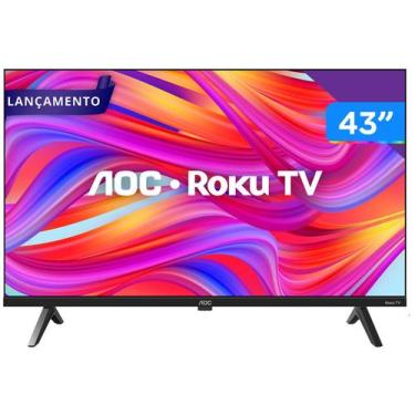 Imagem de TV 43 AOC Roku TV - Smart - Full HD DLED - Wi-Fi - HDMI / USB / RJ45 -