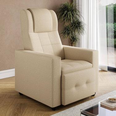 Imagem de Poltrona Reclinavel Eliete com Tecido Linho Claranti