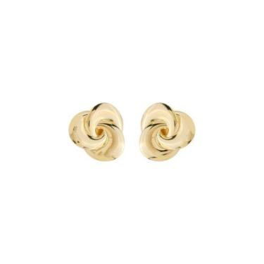 Imagem de Brinco orgânico nora folheado à ouro 18k - PIUKA, Ouro 18k, 6 Meses