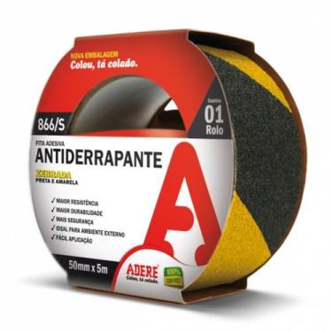 Imagem de Fita Antiderrapante  866S 50Mmx5M Preta/Amarela Adere