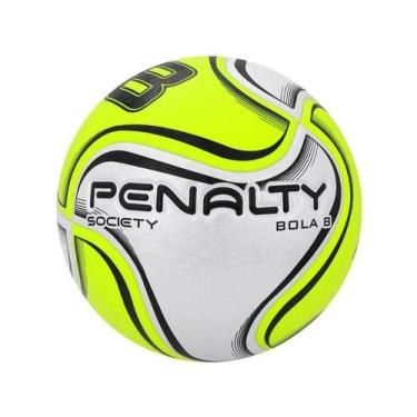 Imagem de Bola Penalty 8 X Society Branca e Amarela, Prata e Verde limão, Único