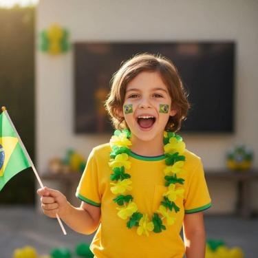 Imagem de 6 Colar Havaiano Tecido Flor Festa Balada Casamento Brasil