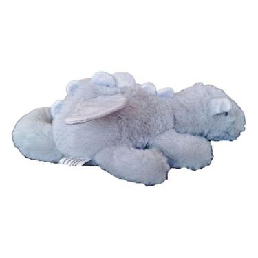 Imagem de Pelucia Dragão Fofo Dormindo Bichinho Fofinho 34cm Comp Bebe, Cinza