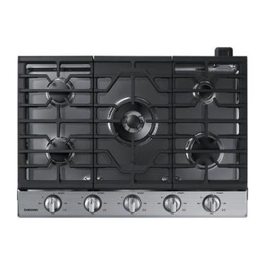 Imagem de Cooktop Samsung Inox 5 Queimadores com Wi-fi e Queimador Duplo, Inox, 