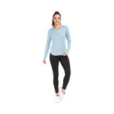 Imagem de Camisetas Femininas De Manga Longa Com Proteção UV, Roupas Respiráveis