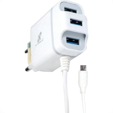 Imagem de Carregador Ultra Rapido V8 Flexgold 4.1A Preto Xc-Ur13 - FLEX GOLD