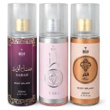 Imagem de Kit 3 Body Splash Árabe 200ml Feminino Sabah, Yara, Rose - Bello Charm