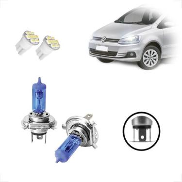 Imagem de Kit de Lâmpadas Halógenas Super Branca Farol Alto e Baixo H4 para Spac
