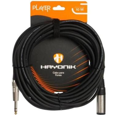 Imagem de Cabo Extensor Hayonik Player P10 Fêmea x P10 Macho 10m Preto