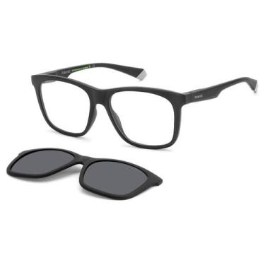 Imagem de Óculos De Grau Polaroid Clip On Preto Fosco Polarizado PLD2148CS O6W-5