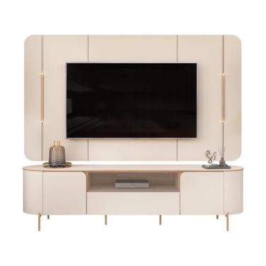Imagem de Rack com Painel para TV até 75 Polegadas LED 2 Portas 100MDF Areta DJ 