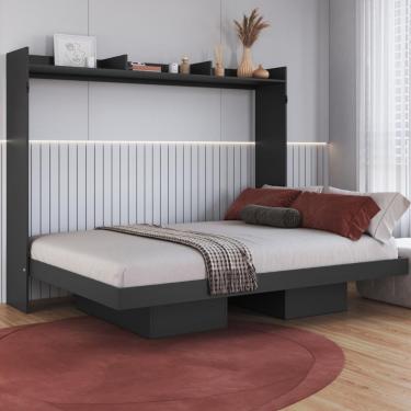 Imagem de Cama De Casal Articulada Para Colchão 188x138cm Multimoveis CR40130 Grafite