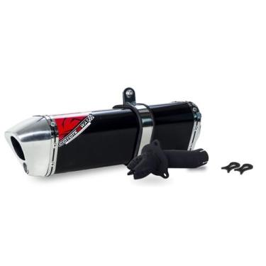 Imagem de Escape / Ponteira Coyote TRS 2 WAY Alumínio - CB 300 R - Honda, Preto