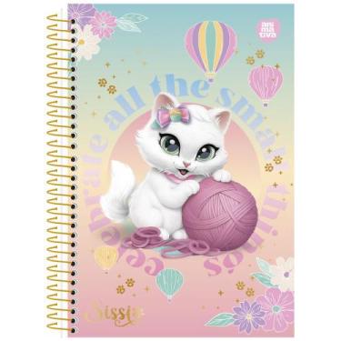 Imagem de Caderneta (Pequena) de Anotações Espiral 1/8 Gatinha Sissi 80 Folhas C